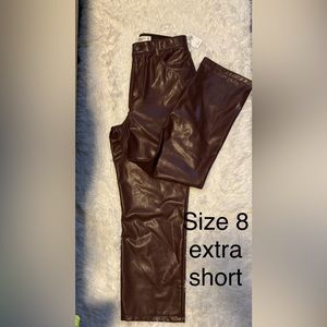Abercrombie 90s Ultra High Rise leather pants